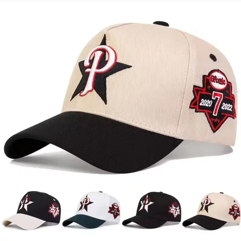 Topi Baseball Bordir P STAR 2025 Kekinian Hat Pria Dan Wanita Dewasa Cotton Drill Termurah 0
