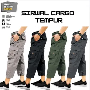 Celana  Sirwal Cargo Tempur Pria Dewasa Muslim
