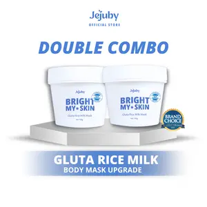 [BUNDLING 2 PCS] Jejuby Gluta Rice Milk Mask - 2in1 Rinse Off & Sleeping Body Mask | Masker Badan