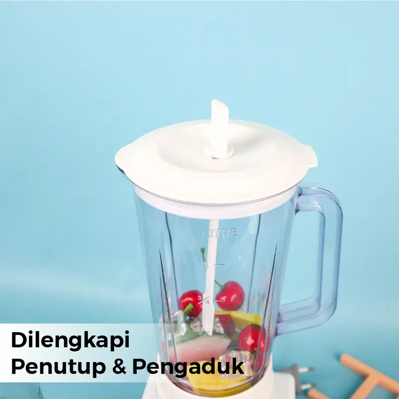 BLENDER MIYAKO PLASTIK 3IN1 102 PL 3 Tabung 1 LITER - BLENDER MIYAKO PLASTIK 2IN1 101 PL 2 Tabung 1 LITER pisau stainless mesin | GARANSI 1 TAHUN 8