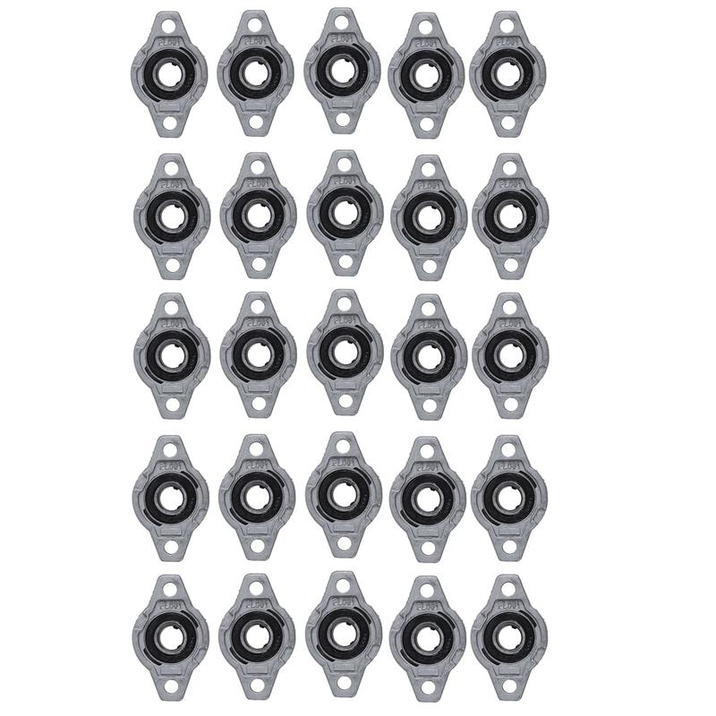 Lot De 2 Roulements à Bride En Alliage Zinc – 12mm – FL001 – Uxcell – Montage à 2 Boulons
