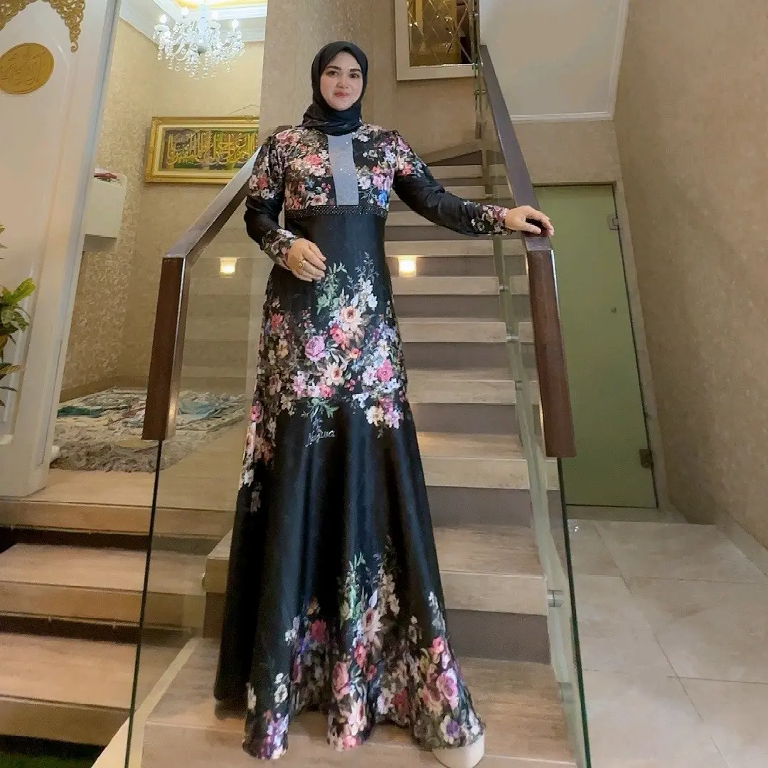 (SET HIJAB) Nazwa Abaya New Model Maliha Dress