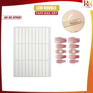 [COD] RR C1358 Double Tape Mini Transparant Perekat Dua Sisi Kotak Nail Art Lem Super Kuat / Tempelan Bening Lakban Selotip DIY Serbaguna