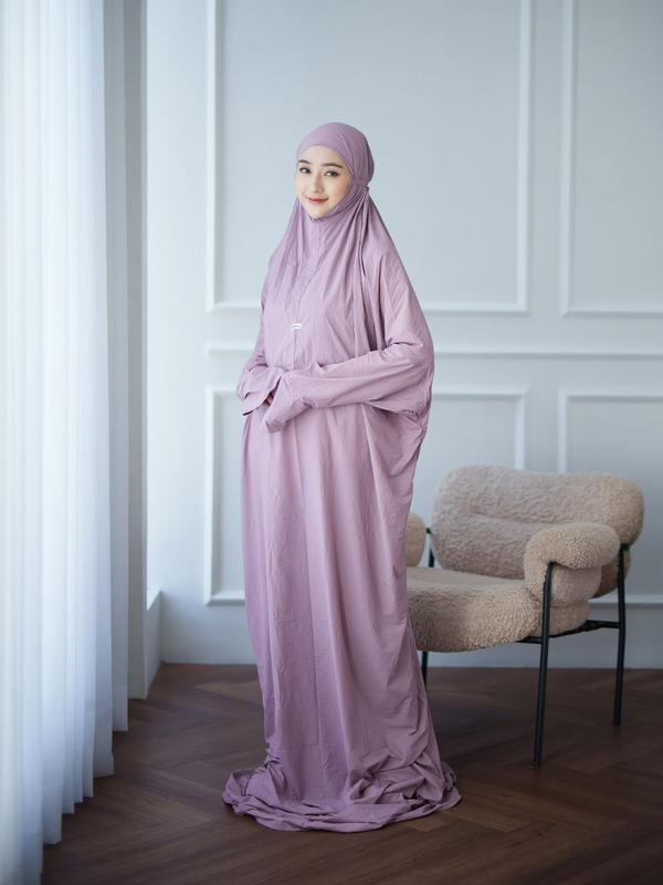KIMYA ID Mukena TRAVEL MINI Terusan Bahan Parasut Korean Free Sajadah Mini Nyaman Pouch Dewasa 3