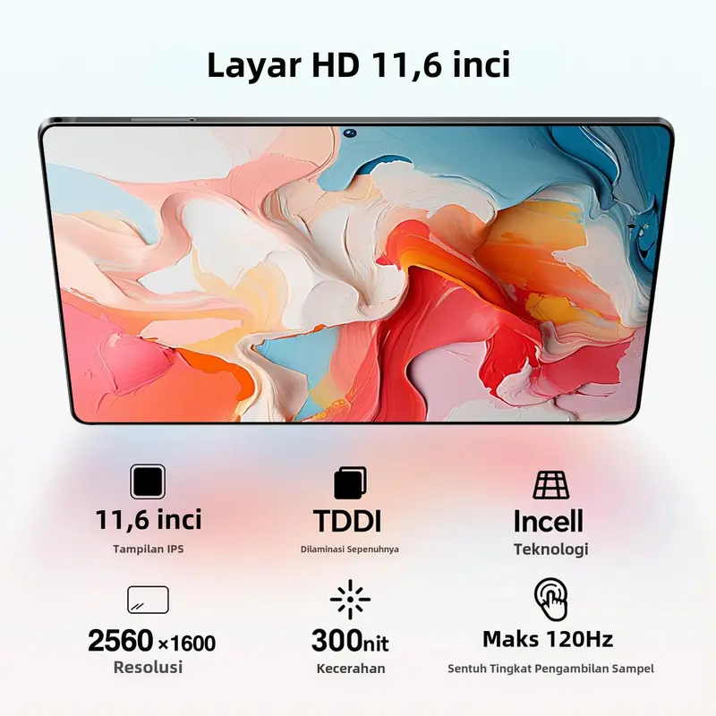 Tab s12 11.6" Tablet [16GB+1TB] |Limited time offer for free wireless mouse keyboard Pengalaman Pro Layaknya PC | 120Hz OLED Real Color FullView Display | Ultra-tipi 2