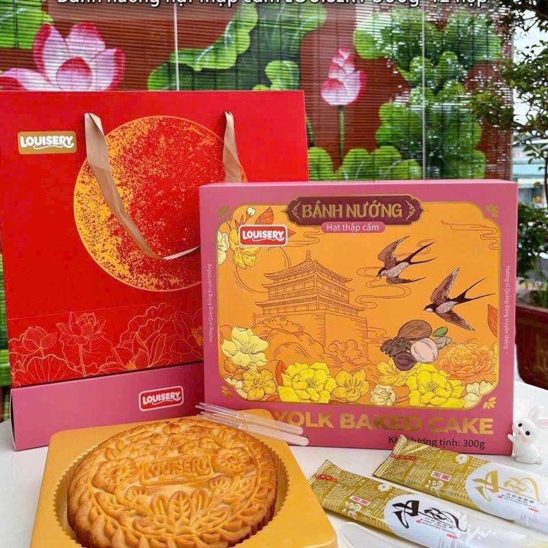 [ CÓ HỘP ] Combo 2 Bánh Nướng Mochi Chà Bông LOUISERY (300gr/1bánh) có 5 vị : Khoai Môn, Dương Chi Cam Lộ, Thập Cẩm Hạt, Latte Dừa, Trà Mận Xanh - Food - Bánh trung Thu - Bánh Ăn Vặt - Chú Béo Đồ Ăn Vặt - Quà Biếu
