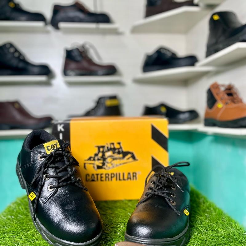 SEPATU SAFETY LOW TALI HITAM UJUNG BESI SEPATU KERJA PROYEK SLIP ON 6