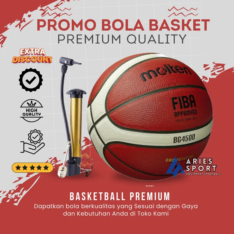MOLTEN Bola Basket Molten bg4500 bg500 ORIGINAL Bola Basket Size 7 0