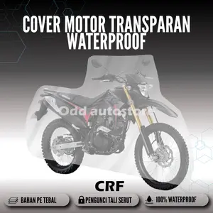 Cover motor transparan / sarung motor CRF waterproof