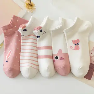 Promo 5 Pasang Kaos Kaki Wanita Modif Kucing Lucu Enak Dipakai
