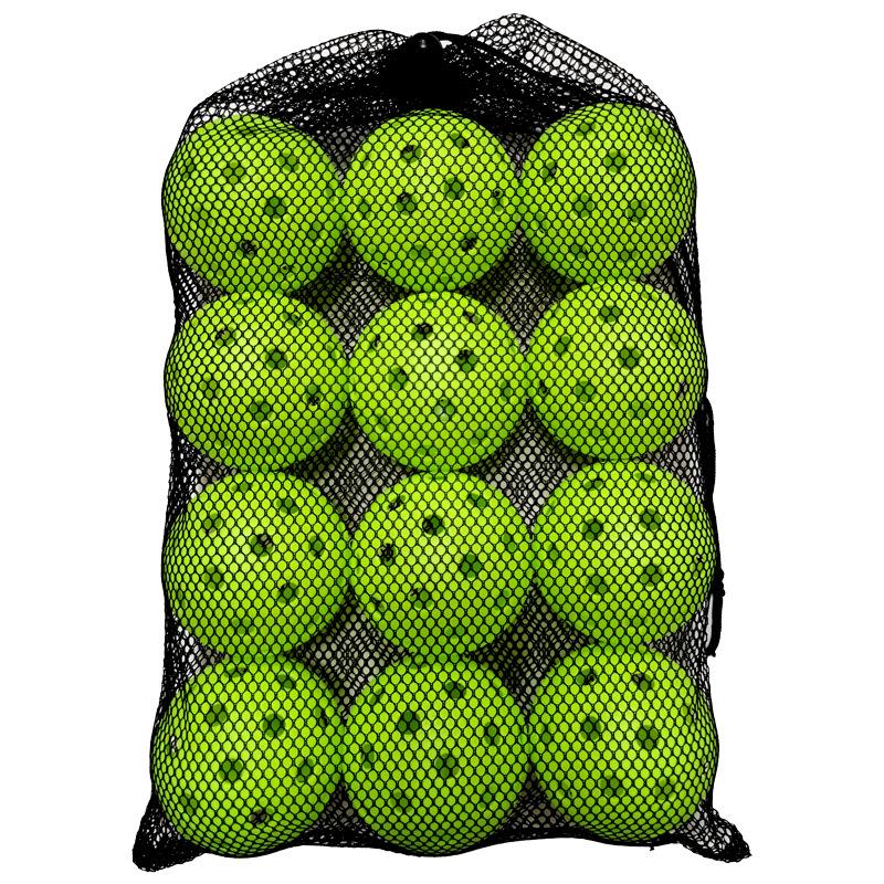 Bóng Pickleball, 12 Chiếc, 74Mm, 40 Lỗ, Làm Bằng Nhựa, Đi Kèm Trong Một Bộ Túi Lưới Màu Đen, Thích Hợp Cho Các Môn Thể Thao Pickleball Đồ Chơi Toy pickle ball
