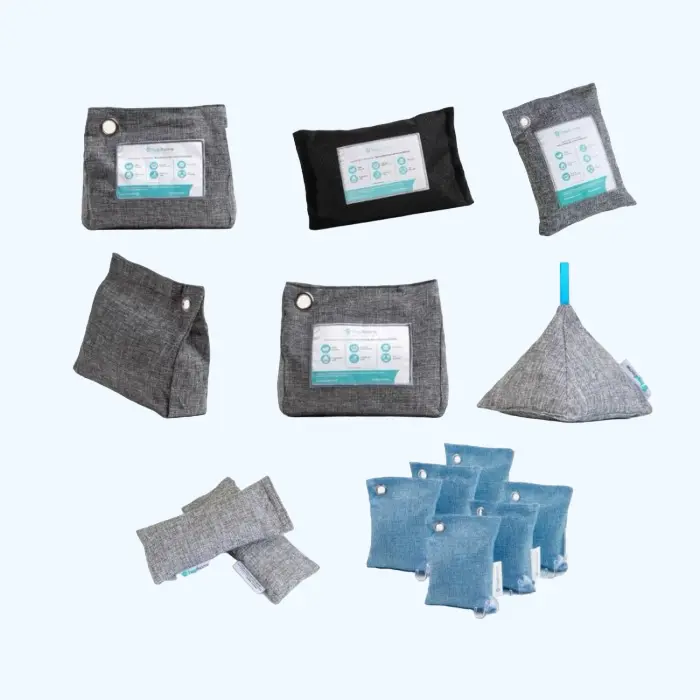 Hapihome Bamboo Charcoal Air Purifying Bag Arang Bambu Aktif Anti Lembab Bau Rumah Mobil Sepatu Tas Multifungsi
