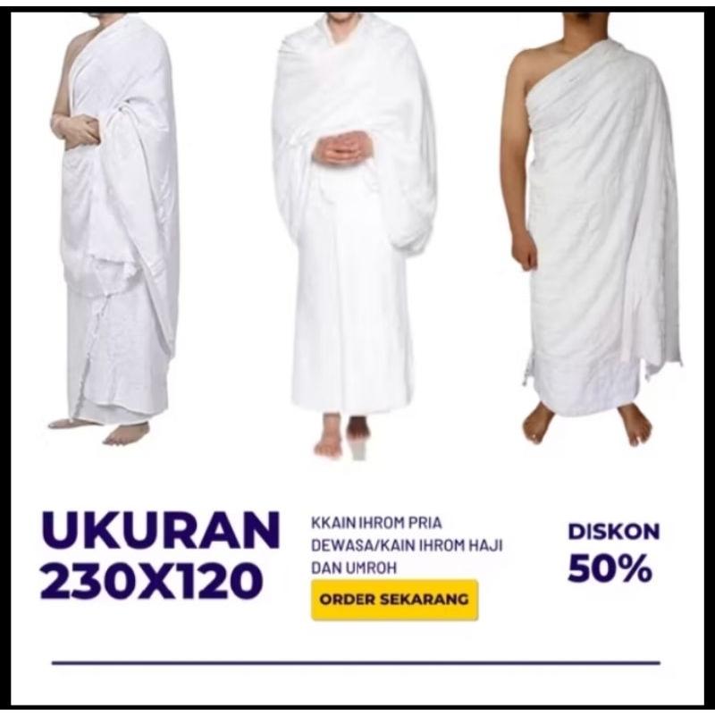 Kain Ikhram Ikhrom Ihram Ihrom Baju Ikhram Ikhrom Ihram Ihrom Pria Dewasa Laki Laki Perlengkapan Haji Dan Umroh