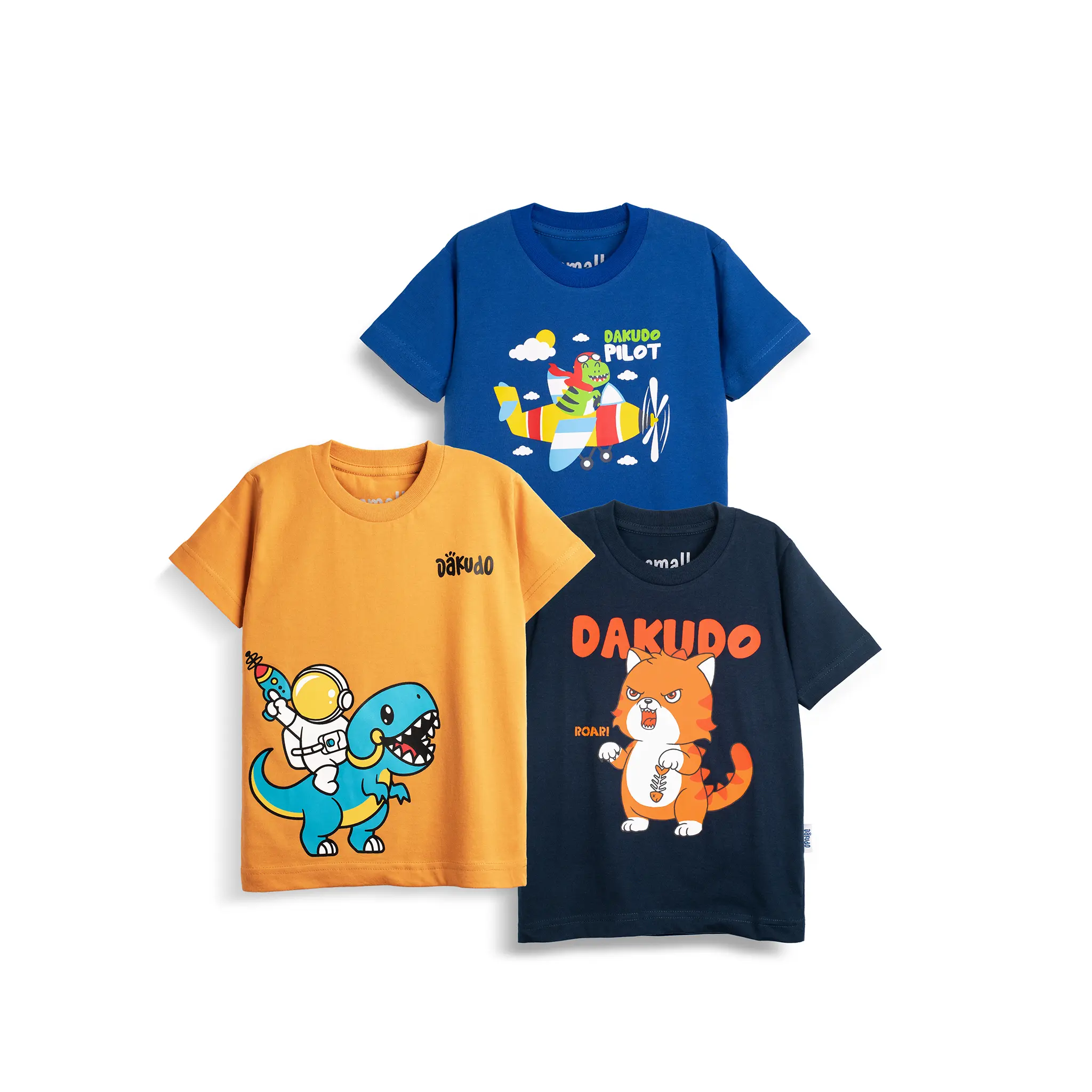 dakudo - SALE 100K 3 PCS baju kaos anak distro nyaman unisex laki-laki / perempuan cotton 30s kualitas premium sablon
