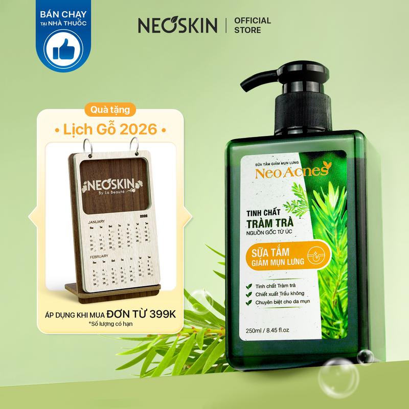 Sữa tắm mụn lưng NEOACNES hoạt chất tràm trà MELALEUCA 250ml
