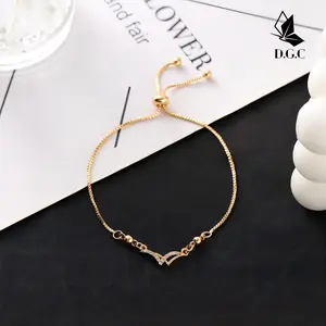 DGC Gelang Titanium Wanita Anti Karat  Berlian Selamanya Aesthetic Korea Aksesoris Anti Luntur Perhiasan Gelang Serut Murah D834