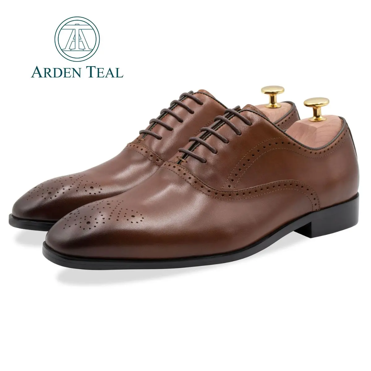 ARDEN TEAL Mendoza Medallion Chestnut Oxford