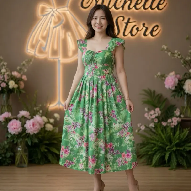 COS Floaty Asymmetric Midi Dress - TikTok Shop Malaysia