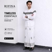 Gambar Rifina Set Sarko Sarung dan Koko Bahan Katun Baju Muslim Dewasa Pria Trendy 2026 - Putih, M, Hitam dari RifinaOfficial_NEW Kab. Pekalongan 4 Tokopedia