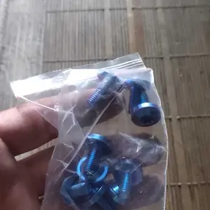 original baut probolt titanium 6x15 drat 10 panjang 1.5 cm payung big head