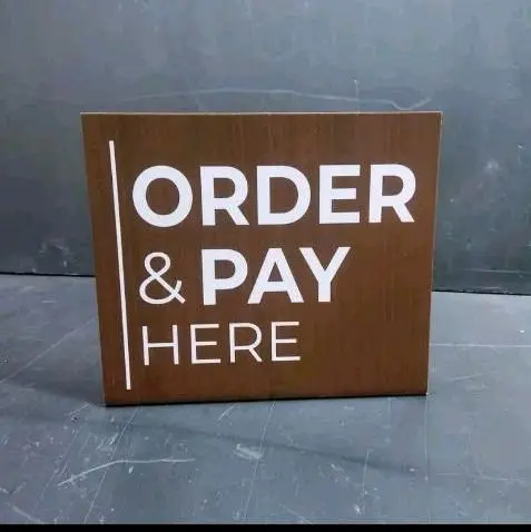Self Service / Order and Pay Here Signage - Sintra 3mm