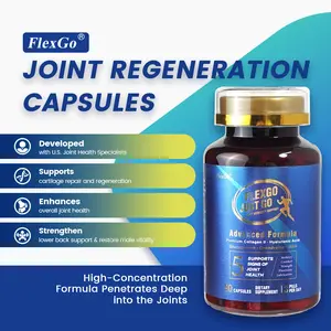 FLEXGO Glucosamine, Chondroitin, Turmeric & MSM – Advanced Formula Dietary Supplement for Joint Health, Made with High-Quality Ingredients from Around the World – 90 Capsules with FDA & GMP Certification from the USA