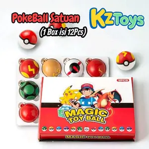 KZToys PokeBall Satuan 5cm beserta kartu koleksi bulat