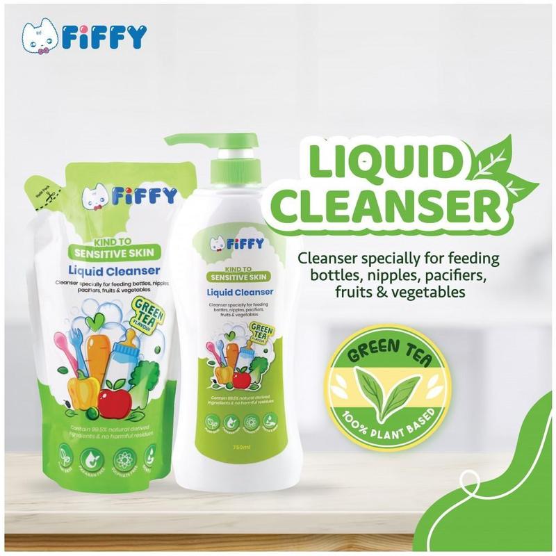 Fiffy Baby Bottle Wash Liquid Cleanser 750ml 600ml 400ml Pum - TikTok ...