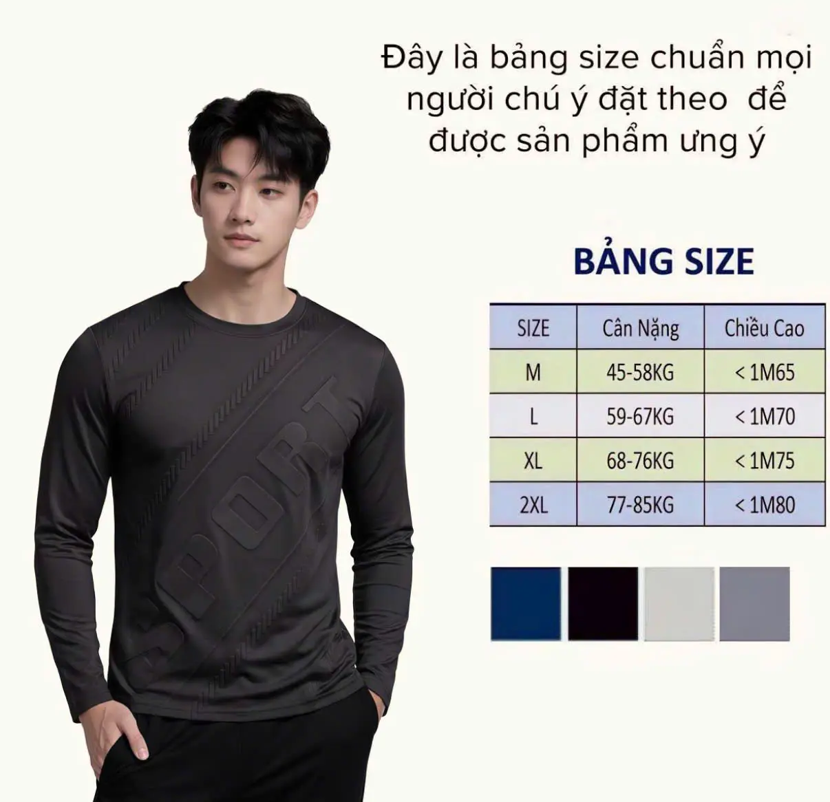 [ mở bán ] Áo thun dài tay chất liệu thun lạnh co dãn 4 chiều mặc ở nhà thể dục thể thao