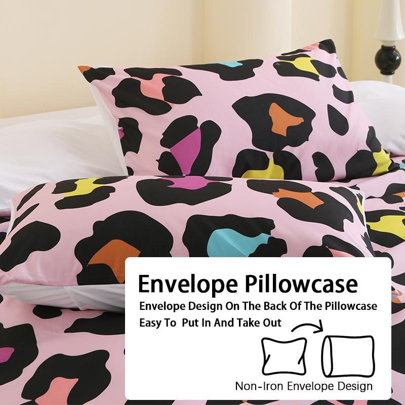 Leopard Print Bedding Set, 1 Count Soft Bedding Set with 1 Count Fitted Sheet & 1 Count Pillowcase, Bedding Supplies for Home Bedroom Hotel 3