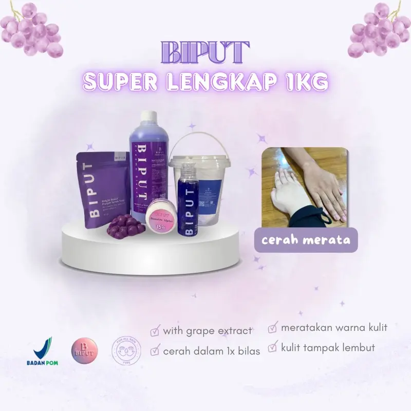 BIPUT BLEACHING SUPER LENGKAP WHITENING PENCERAH BADAN BIPUT SABUN BIPUT BLEACHING SEKILO BIPUT BOOSTER BIPUT TONET SSBT