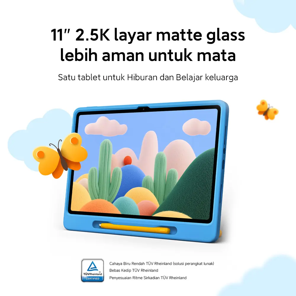 Xiaomi Redmi Pad 2 Play Bundle (4GB/128GB) | 11" 2.5K layar matte glass lebih aman untuk mata | Digital parenting assistant | Baterai jumbo 9000mAh (typ) untuk 17 jam belajar dan bermain tanpa henti | Play bundle casing dan stylus di dalam box