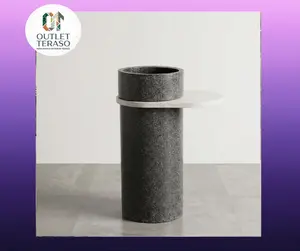 Wastafel Cuci Tangan Portable Silinder Tatakan Terazzo