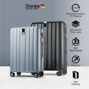 Danke Signature Modern Edition H80002 - Koper Anti Gores Baret Pecah Tahan Banting Peyok Ringan 4 Roda Kuat Putar 360 derajat Bagasi Kabin Cabin Pesawat Tas Traveling Makeup - GAB