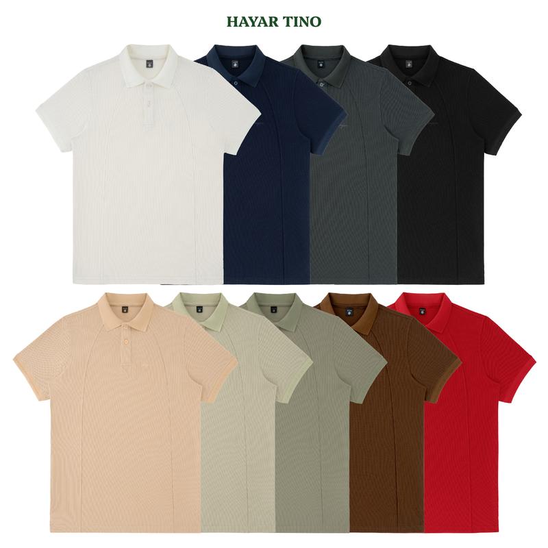LIVESTREAM GIÁ TỐT Áo Polo Nam HAYAR Trơn Basic Vải Cotton Cổ Bẻ Thêu Logo Nhiều Màu Thoáng Mát Co Giãn HYR.CTT.BS Size M L XL XXL