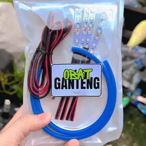 Paket Lengkap Lampu Alis 30 CM Motor Free Lampu Led Demon Grade A dan Lem Tembak - Motorcycle Kabel Waterproof