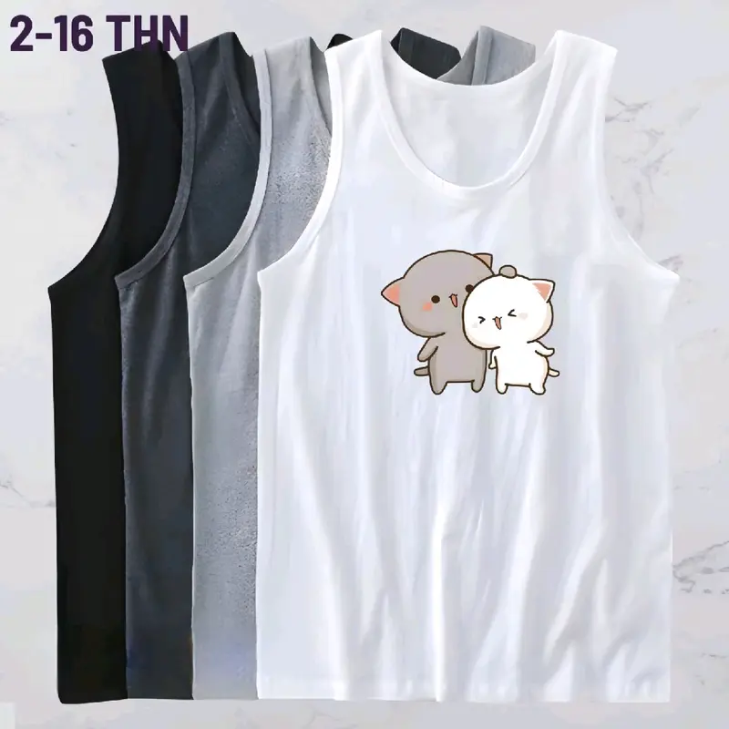 Singlet anak paket hemat isi 8pt spandek PE Gemes Usia 2-16 Tahun Perempuan Cewek Cowok Laki-Laki 4