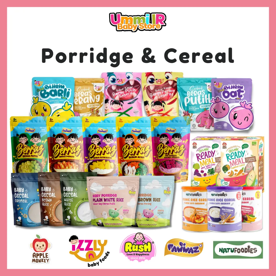 Pilihan Bubur Kosong untuk baby 6 bulan ke atas Porridge Cereal, Flakes