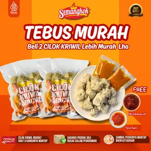 Cilok Kriwil Daging Pedas Instan Rangu Daging Urat - FREE Misdaseum dan Taichan Semangkok Boci