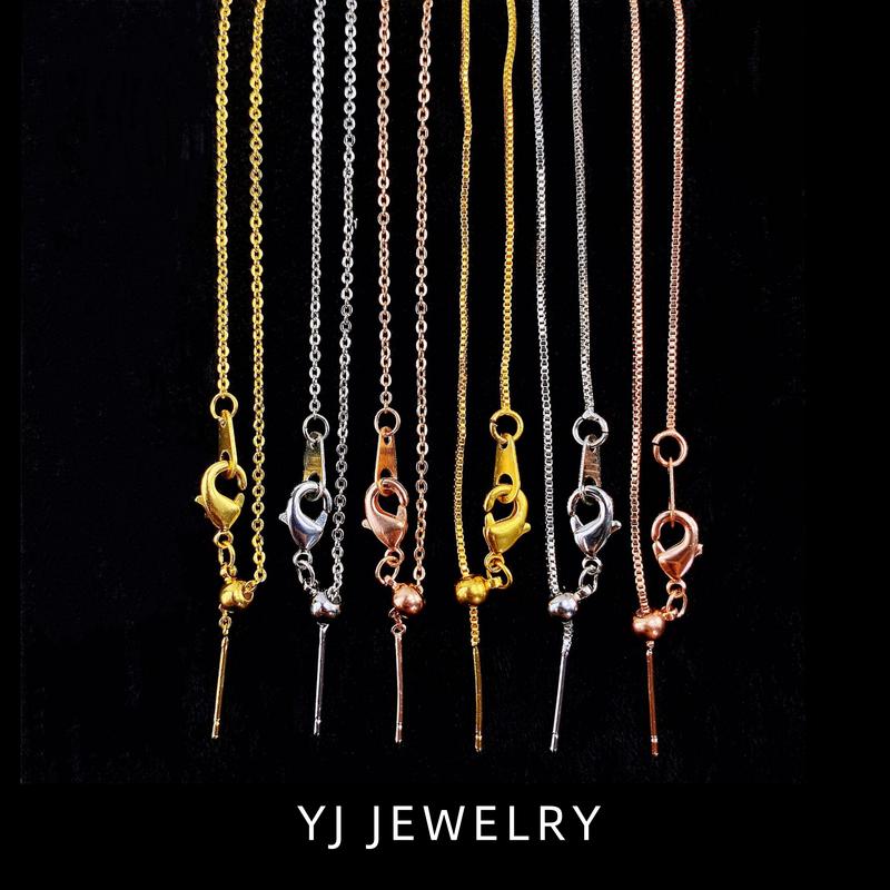 YJ-Versatile Universal Necklace for Women Adjustable Cross Chain with Needle and Beads 0