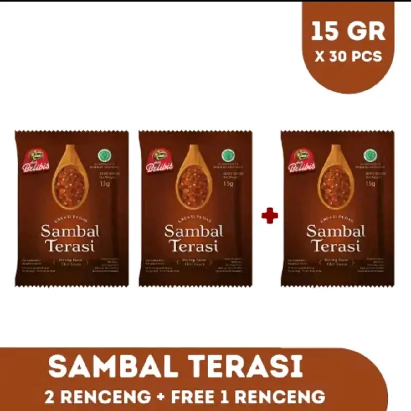 Sambal Terasi Dua Belibis Isi 30s (Paket 3 Renceng) 0