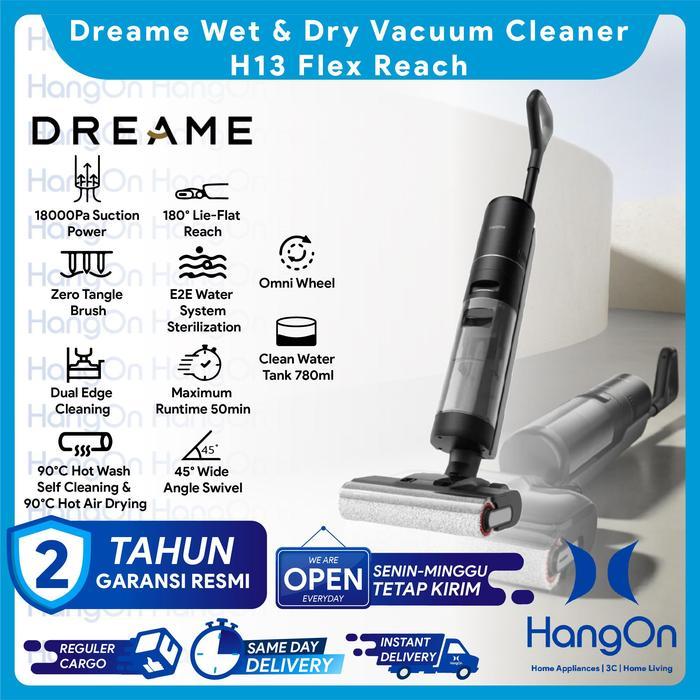 Gambar Dreame H13 Flex Reach Wet and Dry Vacuum Cleaner Cordless Hot Air Drying Vakum Pel Lantai Hot Water Self Cleaning H13 FlexReach dari HangOn Official Store Kota Administrasi Jakarta Timur Tokopedia