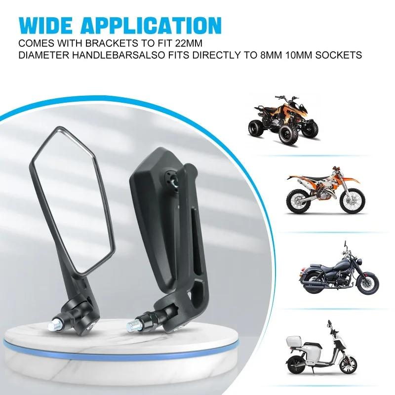 Product Introduction of Universal Motorcycle Rearview Mirrors Black Adjustable Side Mirrors 2pcs High-definition Vision Motorcycle Mirrors Motorbike Accessories 17