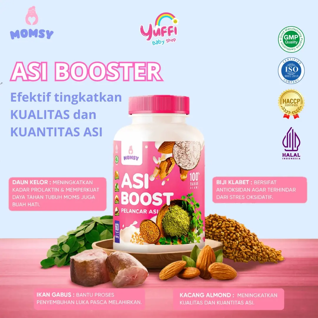 MOMSY ASI BOOSTER 60 & 30 Kapsul - Pelancar Asi Halal & BPOM
