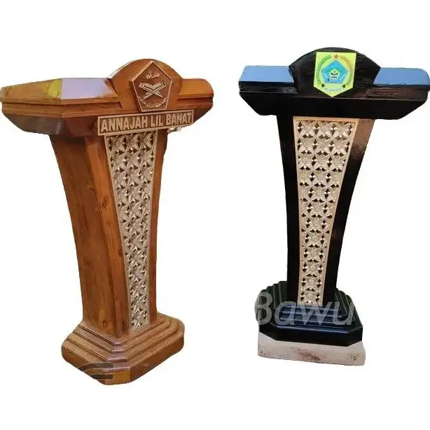 Furniture Mimbar Pidato Kayu Jati Minimalis [READY STOCK] Model Podium Presiden Jati Jepara