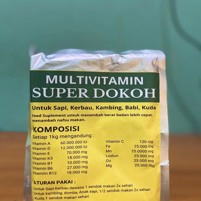 ￼SUPER DOKOH MULTIVITAMIN PENAMBAH NAFSU MAKAN SAPI KAMBING BABI DAN KUDA