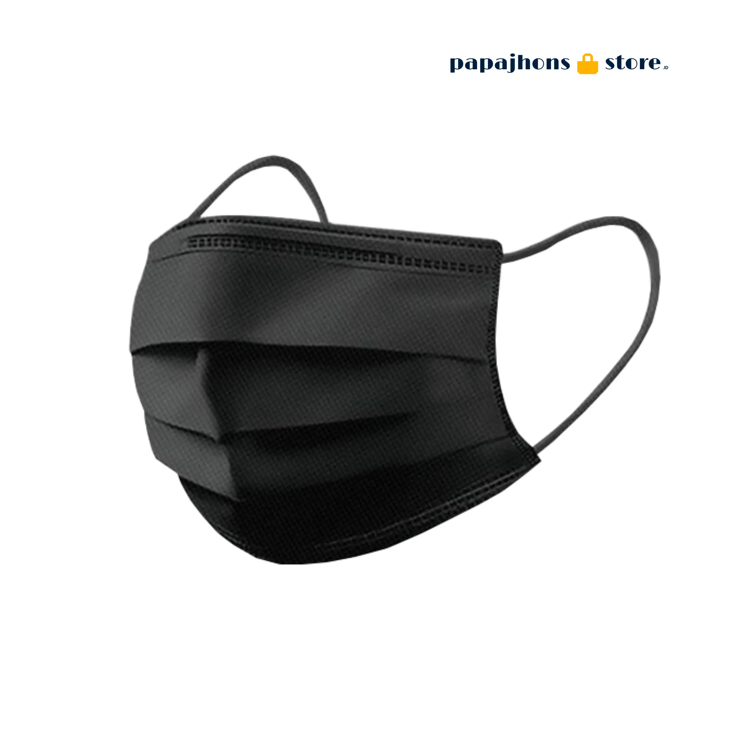 Masker Earloop 3 Ply Dewasa Anti Debu Dan Virus - 100 Pcs Hitam Biru