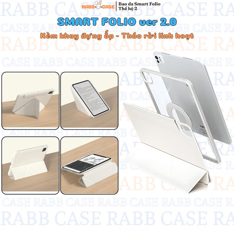Bao da Folio v2 có KHAY ĐỰNG THÁO RỜI nắp gập chữ Y đa năng dành cho iPad gen 7 8 9 10 A16 air 4 5 M2 M3 pro 11” 12.9” iPad cover iPad Case