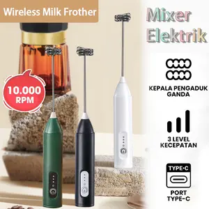 [ready stock]Pembuih Susu Pengocok Telur Hand Mixer Mini Portable Handheld Blender Milk Frother Electric Mixer Portable Egg Beater USB Rechargeable