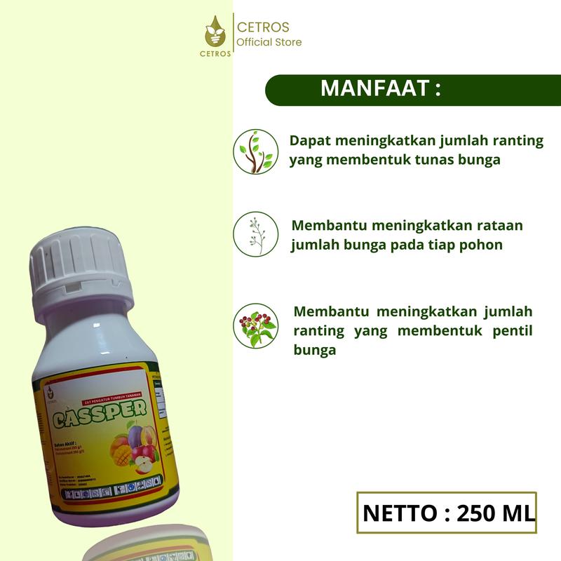 CETROS~ Zpt Cassper Pemacu Pembuahan Diluar Musim / Pupuk Cassper Perangsang Pembuahan Semua Jenis Tanaman Buah / Pupuk Pelebat Buah / Pupuk Pembuahan / Booster Buah / Bosster Durian Lengkeng Mangga 2